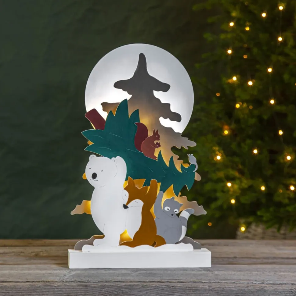 LED sfeerlamp Forest Friends ijsbeer wasbeer