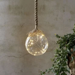 LED sfeerlamp Jutta, glasbol Ø 10 cm