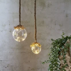 LED sfeerlamp Jutta, glasbol Ø 10 cm