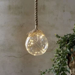 LED sfeerlamp Jutta, glasbol Ø 15 cm