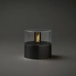 LED sfeerlamp met vlammen-effect, lamphouder zwart