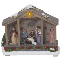 LED sfeerlamp Nativity, batterijvoeding, 19 cm