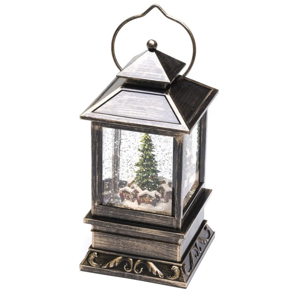 LED Sneeuwlantaarn Kerstmarkt met water gevuld