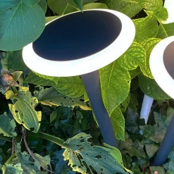 LED sokkellamp Bermuda met aardspies zwartgrijs