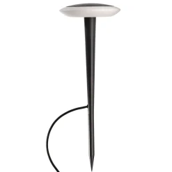 LED sokkellamp Bermuda met aardspies zwartgrijs