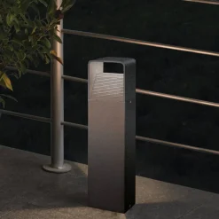 LED sokkellamp Doninni 1, antraciet, hoogte 40 cm