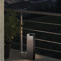 LED sokkellamp Doninni 1, antraciet, hoogte 40 cm