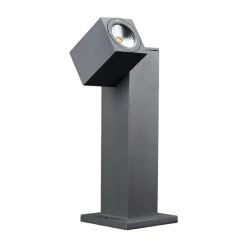 LED sokkellamp Lorik, 30 cm, antraciet, aluminium