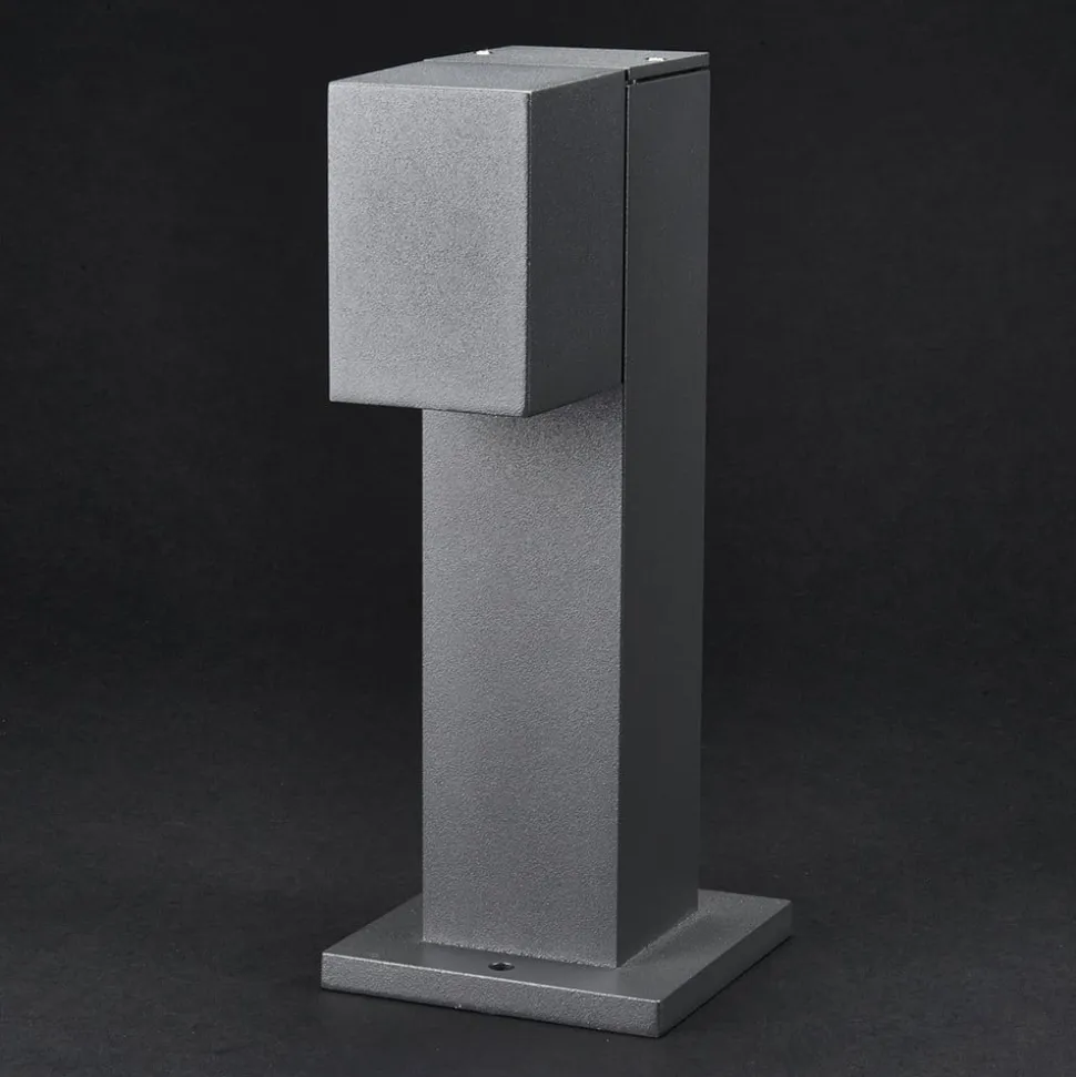 LED sokkellamp Lorik, 30 cm, antraciet, aluminium