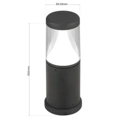 LED sokkellamp Midnight, Anti-UV-diffusor, IP65
