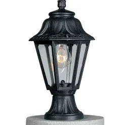 LED sokkellamp Mikrolot Anna, zwart, IP55, zeewaterbestendig