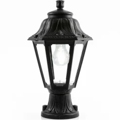 LED sokkellamp Mikrolot Anna, zwart, IP55, zeewaterbestendig