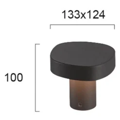 LED sokkellamp Onda, IP54, hoogte 10 cm