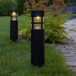 LED sokkellamp op zonne-energie Rundi in set van 2