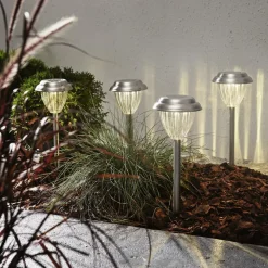 LED sokkellamp op zonne-energie Palma in set van 4