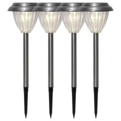 LED sokkellamp op zonne-energie Palma in set van 4