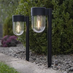 LED sokkellamp op zonne-energie Cupola set van 2