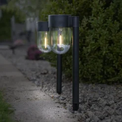 LED sokkellamp op zonne-energie Cupola set van 2