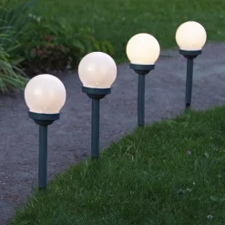 LED sokkellamp op zonne-energie Globus set van 4