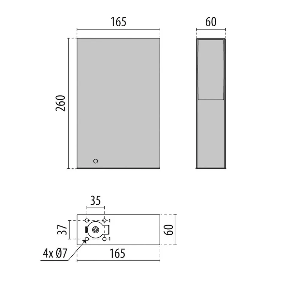 LED sokkellamp ORION Post 260 antraciet 840