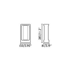 LED sokkellamp Totem, grijs, beton, hoogte 28,5 cm