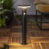 LED sokkellamp Valletta Sensor zwart metaal 50 cm