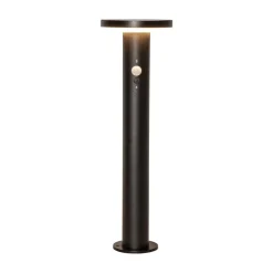 LED sokkellamp Valletta Sensor zwart metaal 50 cm