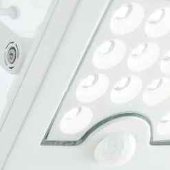 LED solar buitenspot Luton Sensor, wit, breedte 13 cm