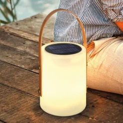 LED solar tafellamp Bari met RGB-kleurverandering