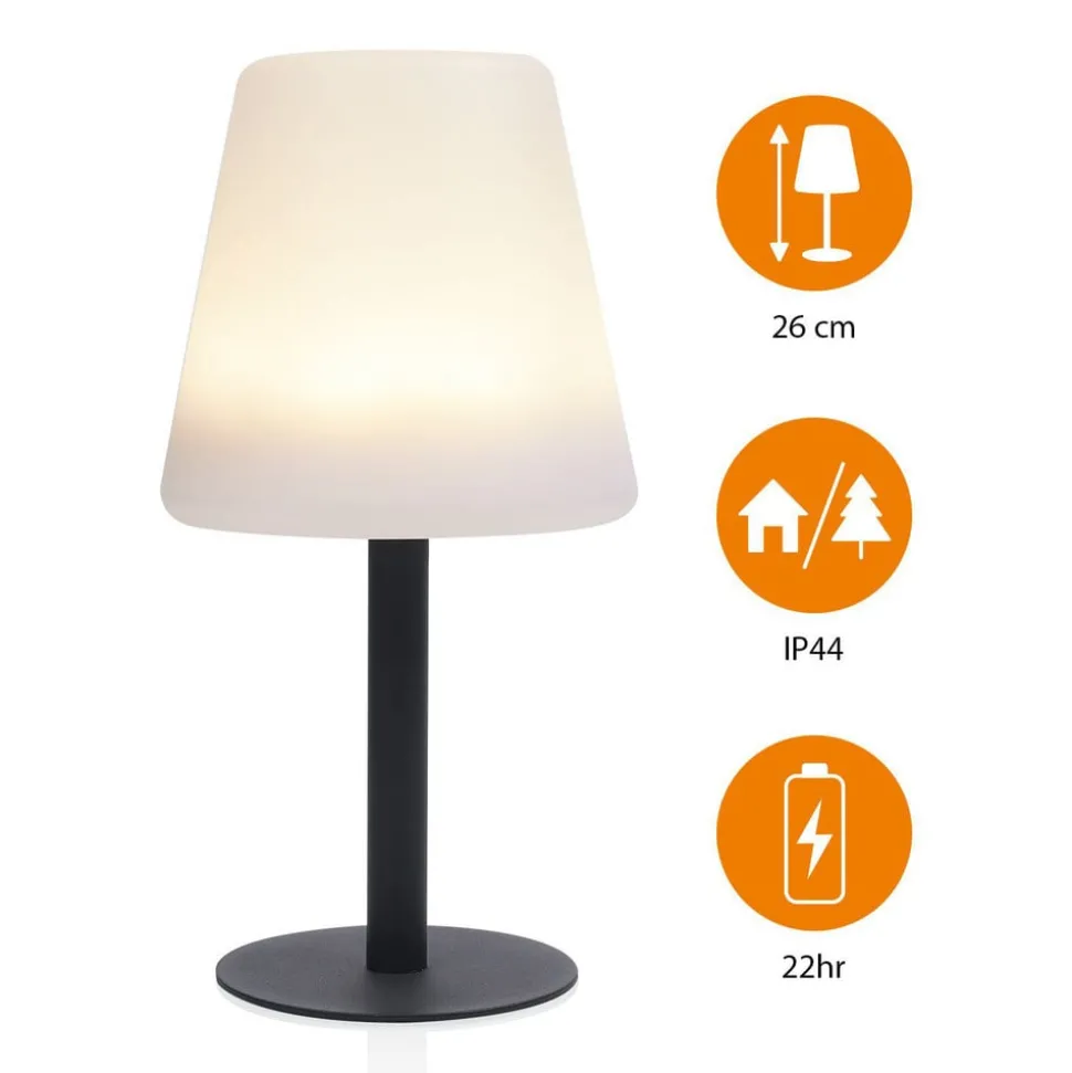 LED solar tafellamp OSL-50012 oplaadbare batterij en USB kabel