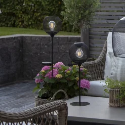 LED solar tafellamp Sunlight met Netzgeflecht