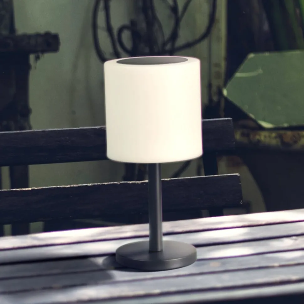 LED solar tafellamp voor buiten Milano Pro, RGBW, afstandsbediening