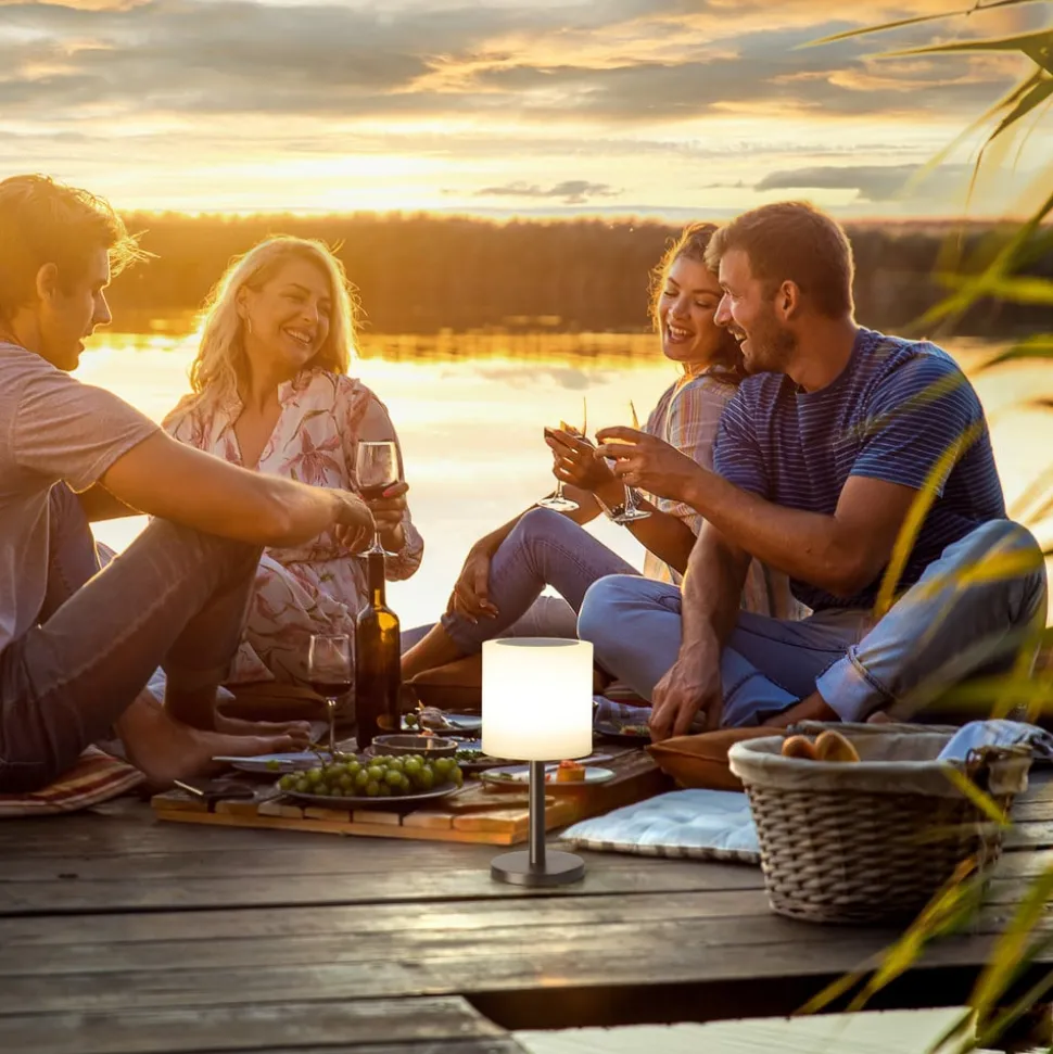 LED solar tafellamp voor buiten Milano Pro, RGBW, afstandsbediening