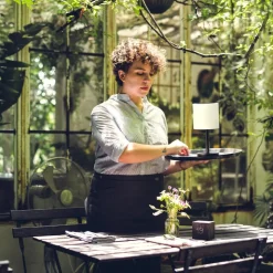 LED solar tafellamp voor buiten Milano Pro, RGBW, afstandsbediening