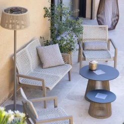 LED solar vloerlamp Rop&Strip, in hoogte verstelbaar, 500 lm