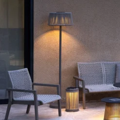 LED solar vloerlamp Rop&Strip, in hoogte verstelbaar, 500 lm