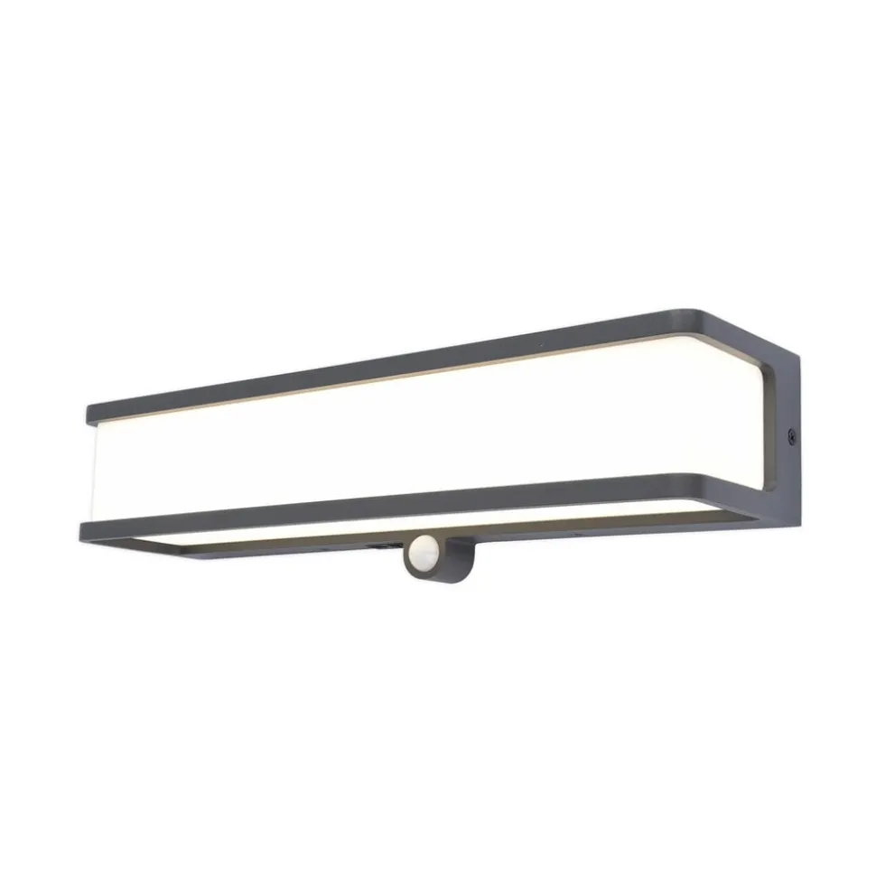 LED solar wandlamp Doblo met sensor, breedte 35cm