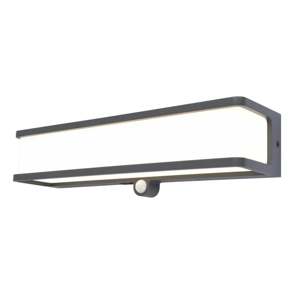 LED solar wandlamp Doblo met sensor, breedte 35cm