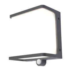 LED solar wandlamp Doblo met sensor, breedte 15cm