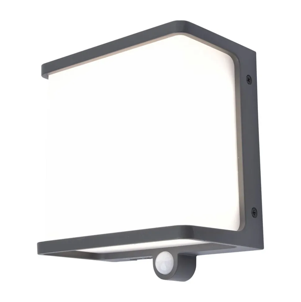 LED solar wandlamp Doblo met sensor, breedte 15cm