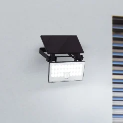 LED solar wandspot Luton Sensor, zwart, B 19 cm