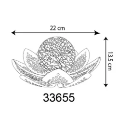 LED solarlamp 33655, bloem, Ø 22 cm