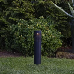 LED solarlamp Blace in zwart, 39 cm hoog