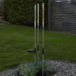 LED solarlamp Bubbly per set van 3, meerkleurig