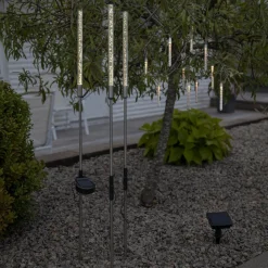 LED solarlamp Bubbly per set van 3, warmwit