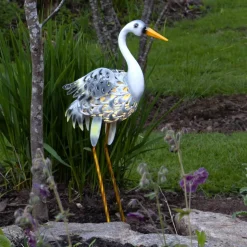 LED solarlamp Heron als reiger-figuur