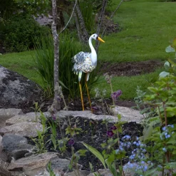 LED solarlamp Heron als reiger-figuur