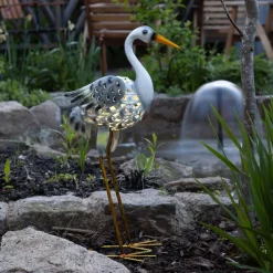 LED solarlamp Heron als reiger-figuur