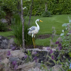 LED solarlamp Heron als reiger-figuur