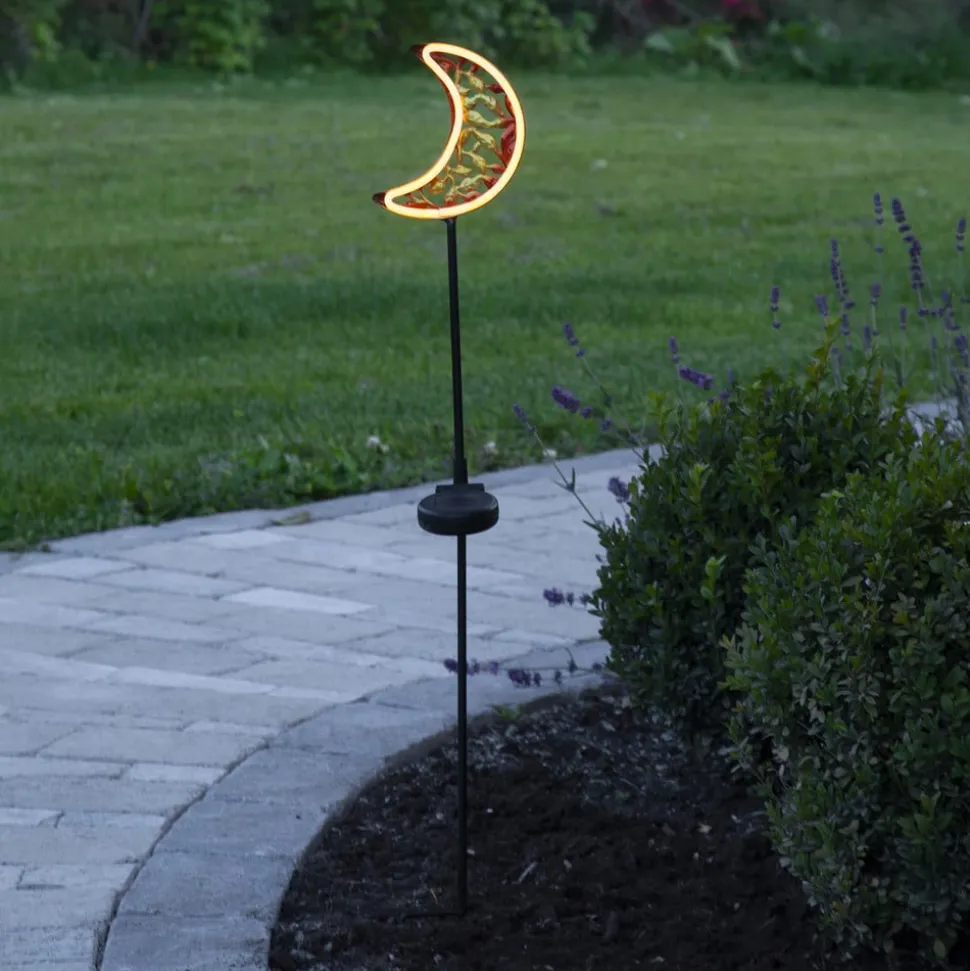 LED solarlamp Linny Moon met aardspies